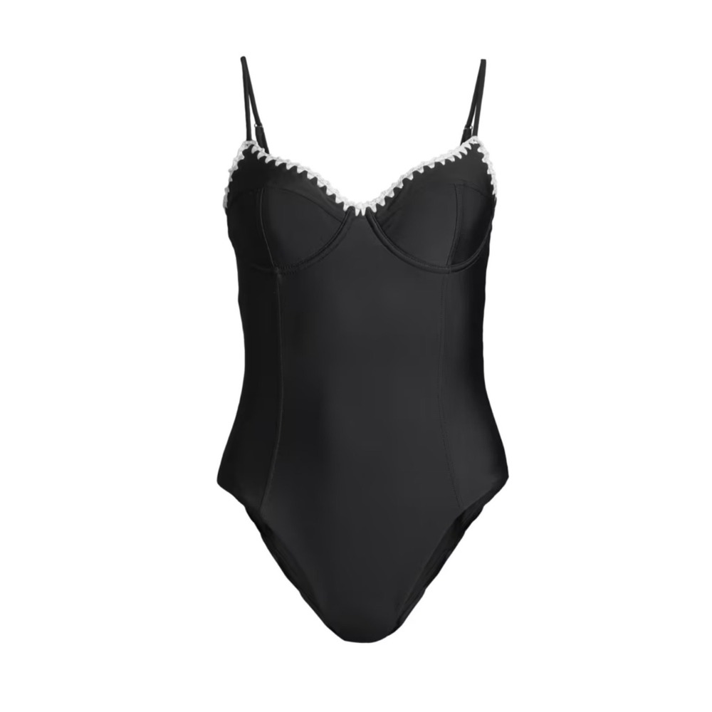 Ramy Brook Addisyn black one-piece 1pc swimsuit L Large